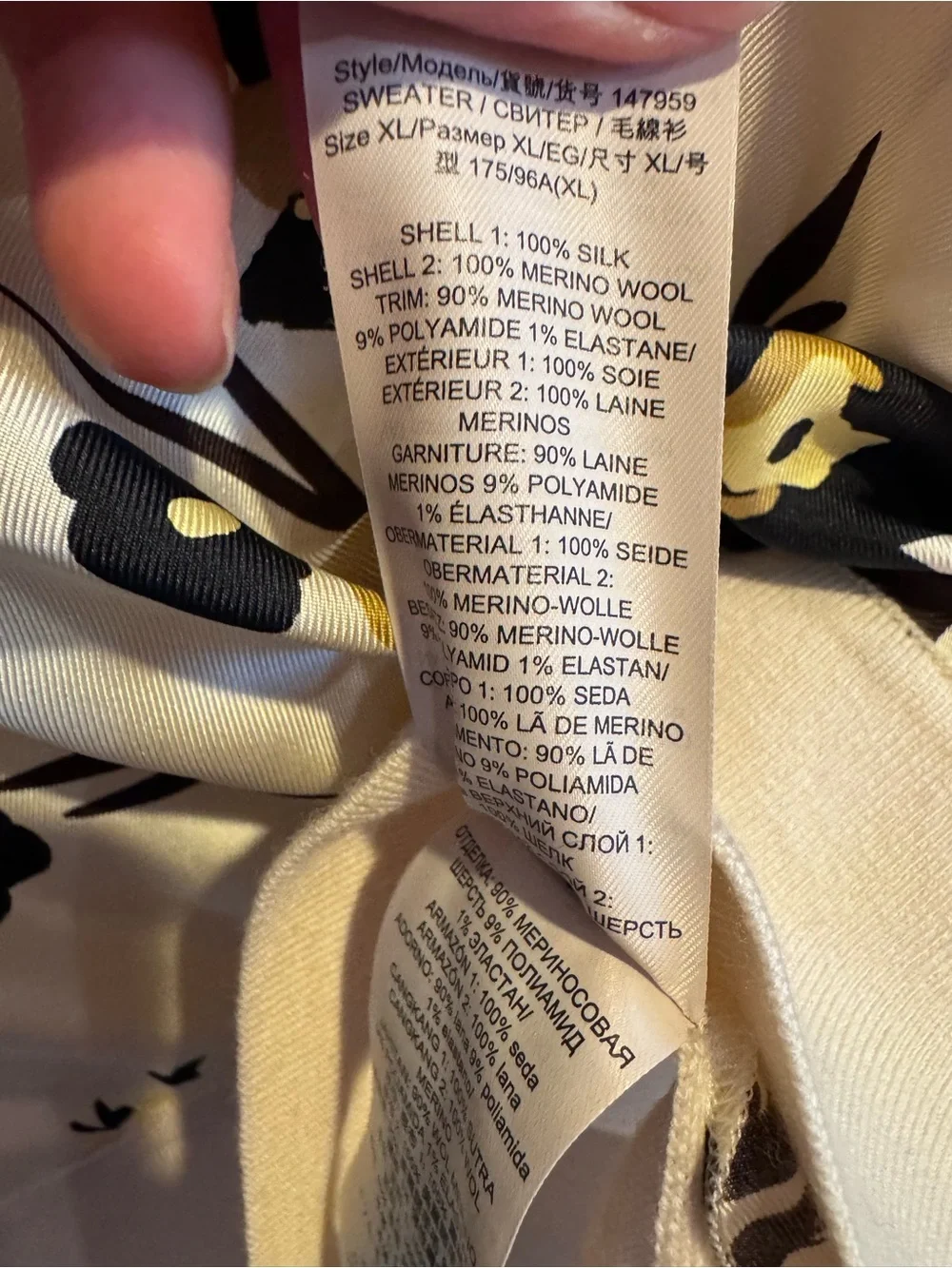 Tory Burch Silk Front Polo shirt xl